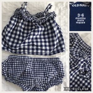 EUC Two-Piece Gingham Tank/Short Set by Old Navy